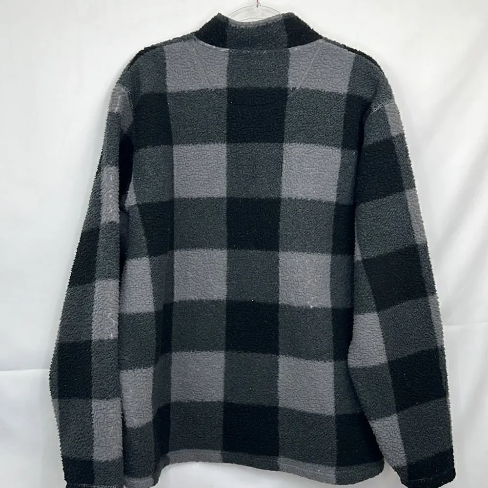 Wrangler Authenticator Quarter Zip Black and Gray fleece Shacket size XL